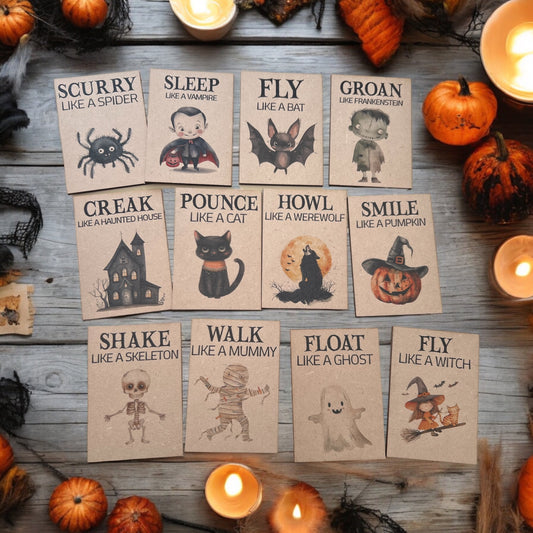 Halloween action cards - 4 Little Dreamers