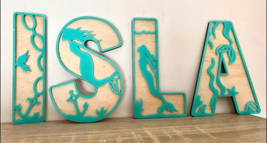 Mermaid - Themed letters - 4 Little Dreamers