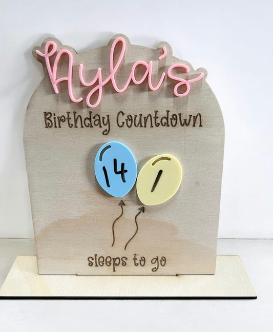 Birthday Countdown board