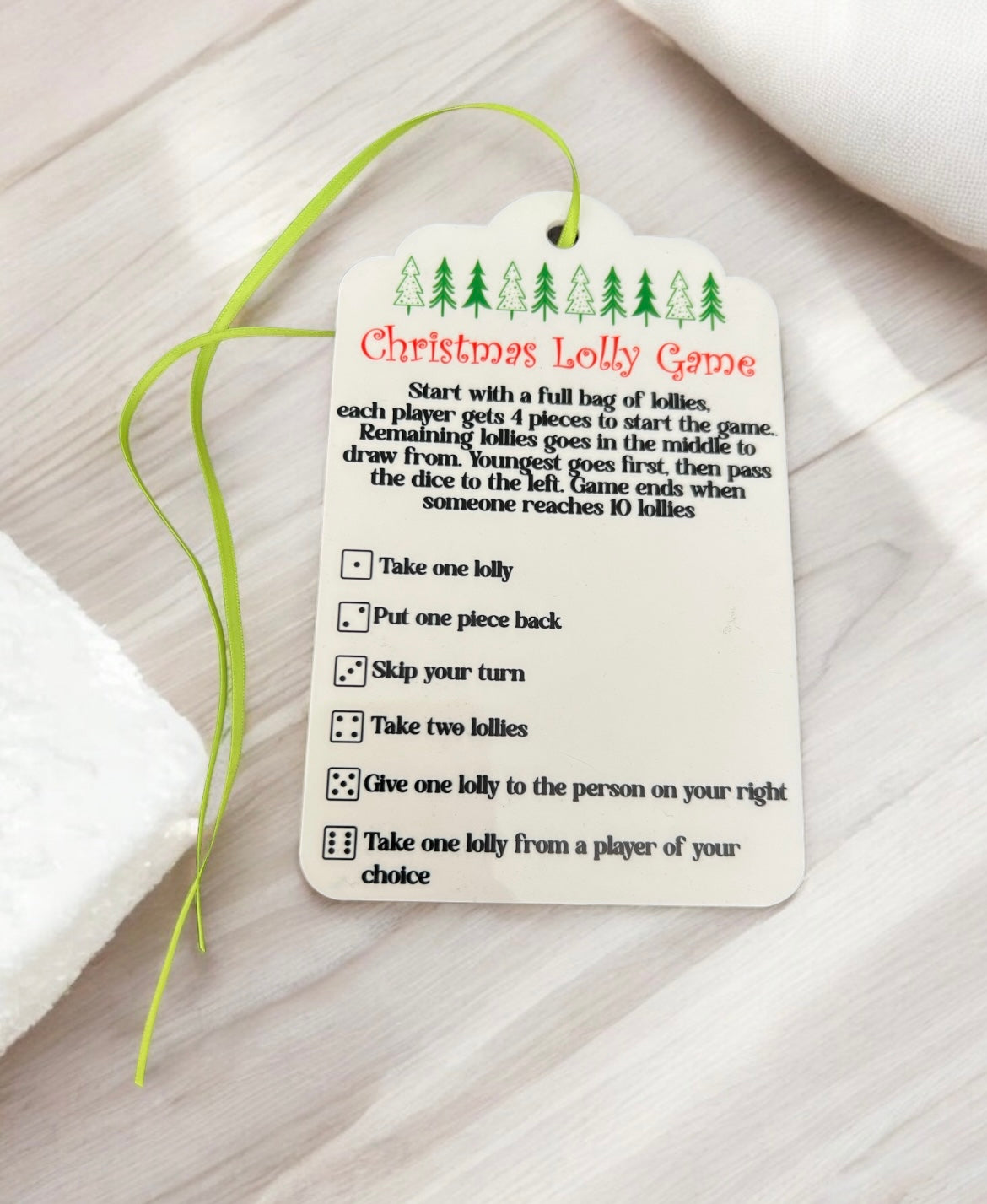 Christmas ornament dice games - 4 Little Dreamers