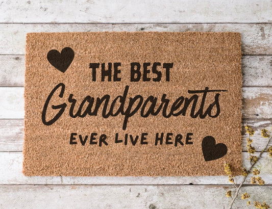 The best Grandparents live here - door mat