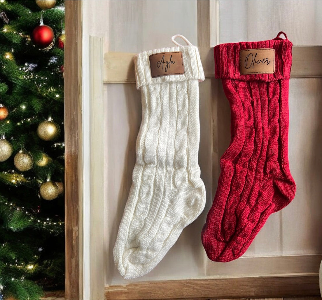 Personalised knitted stocking - 4 Little Dreamers