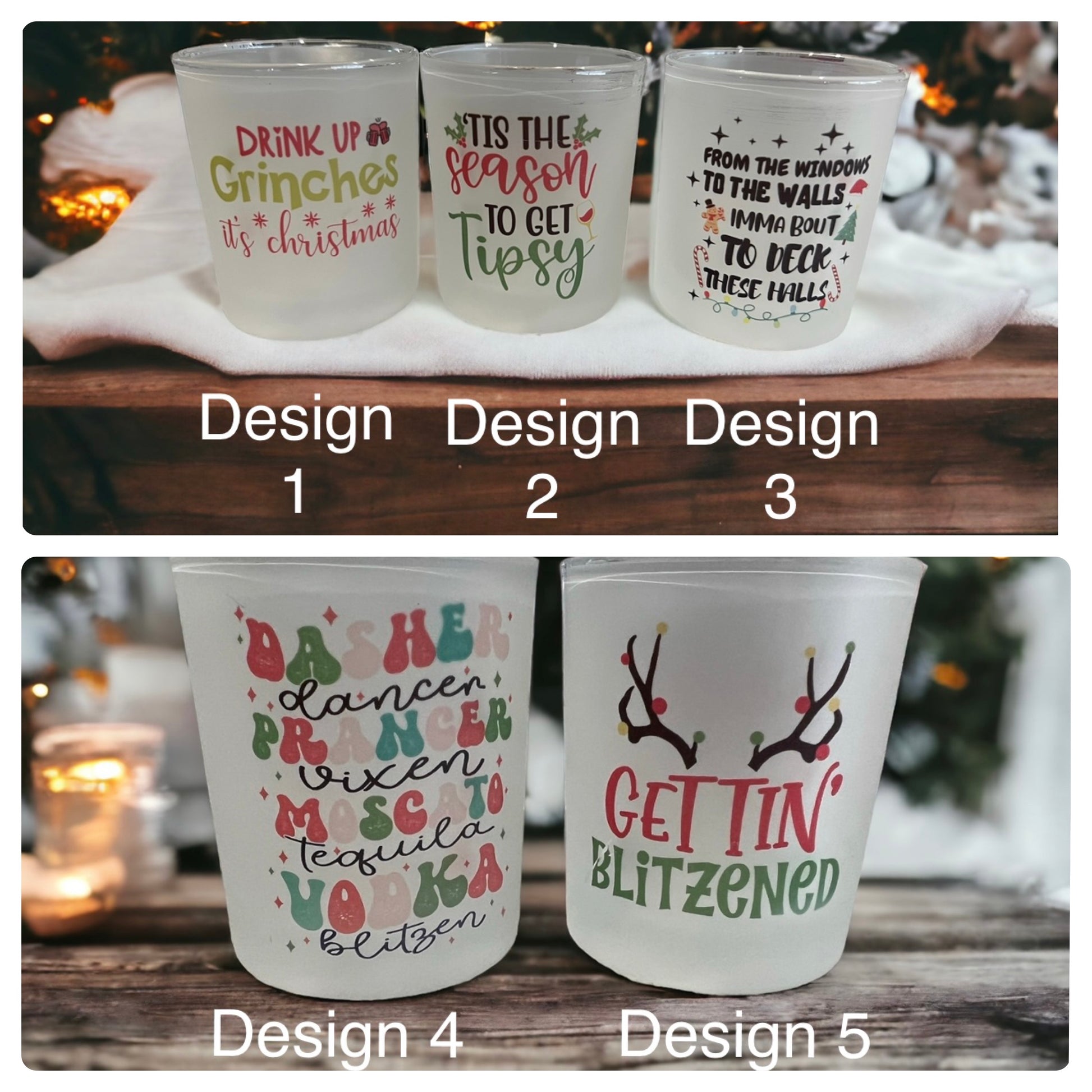 Christmas spirit glasses - 4 Little Dreamers