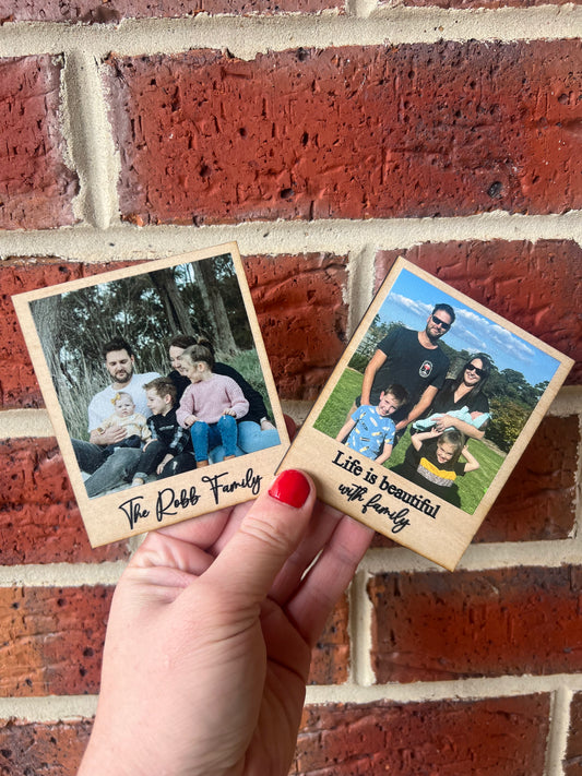 Wooden photo magnets - 4 Little Dreamers