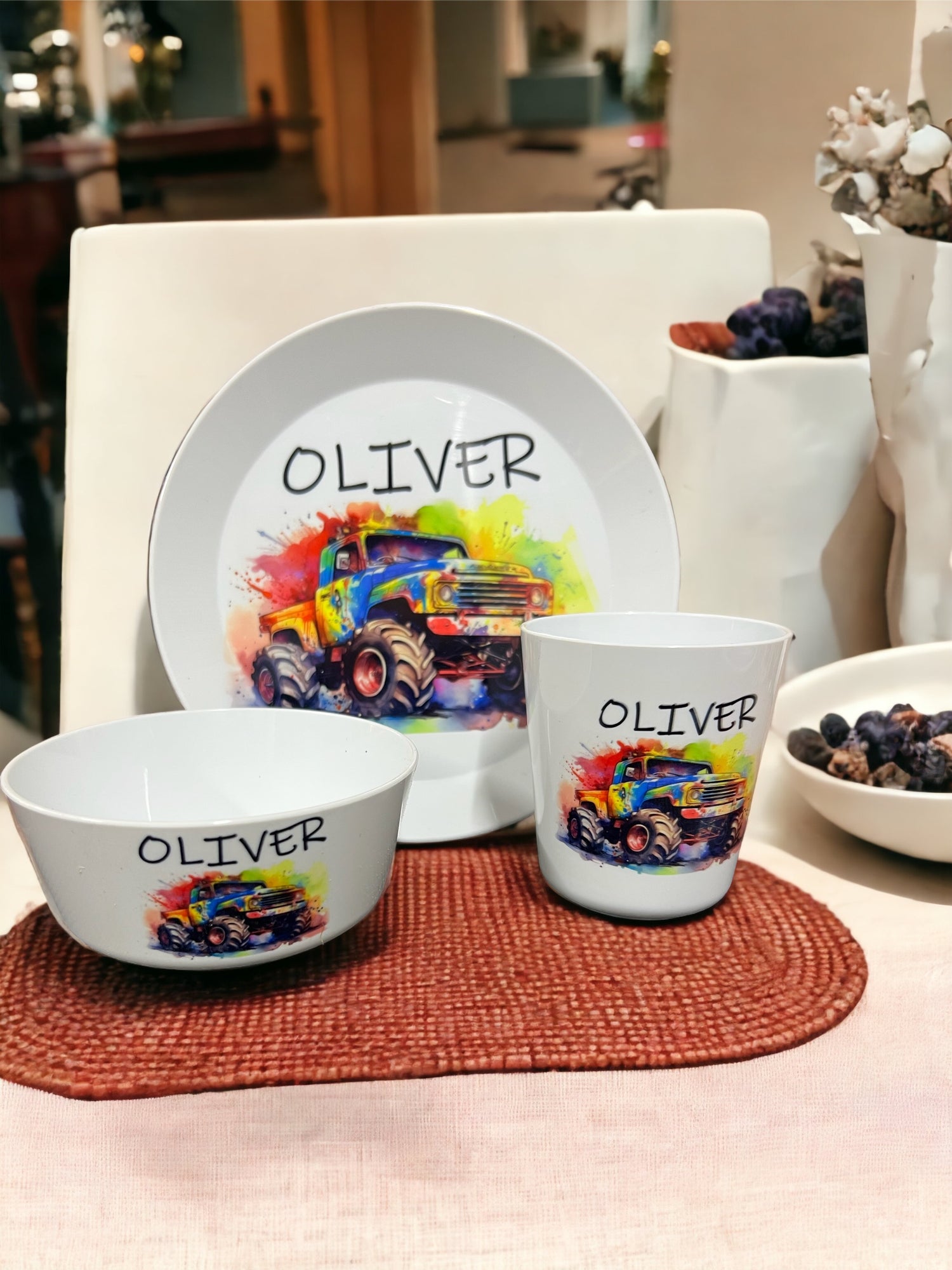 Kids cup, plate & bowl combo - 4 Little Dreamers