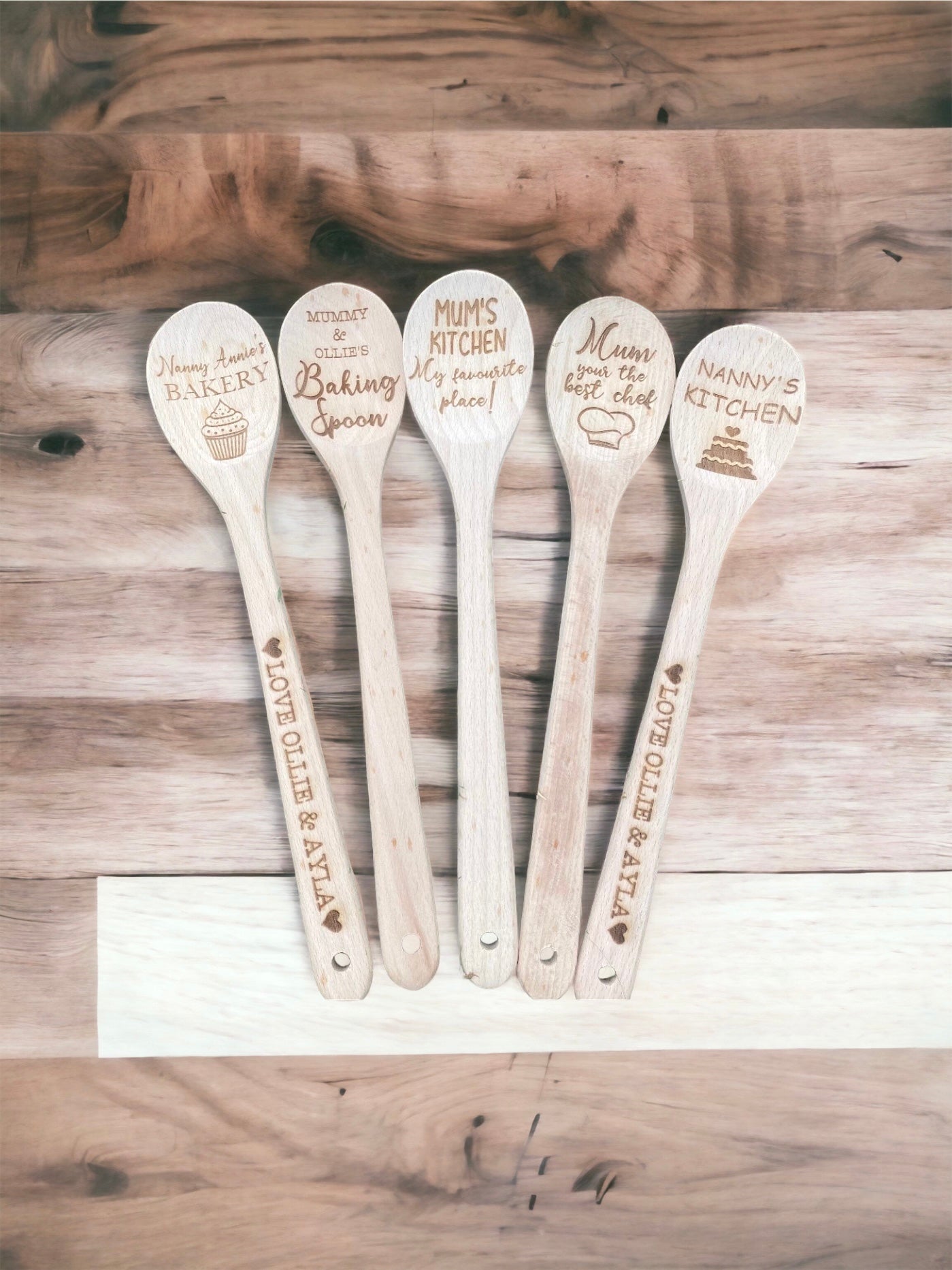 Personalised wooden spoons - 4 Little Dreamers